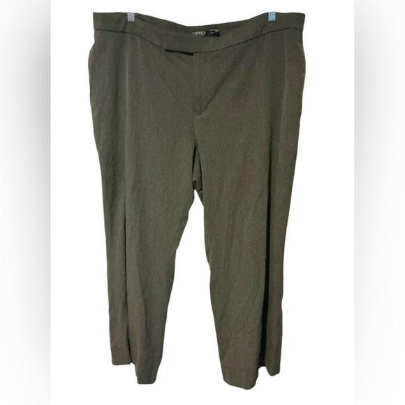 Lauren Ralph Lauren Women's Size 20W Flat Front Pants Gray - Picture 1 of 5